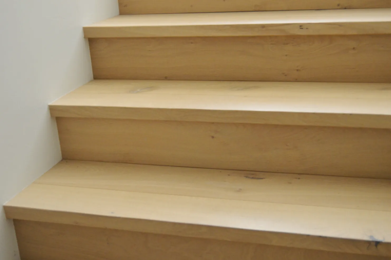 Close-up of tread and riser joinery